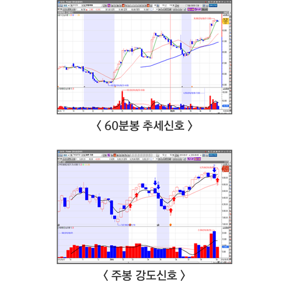 60분봉 추세신호, 주봉 추세신호