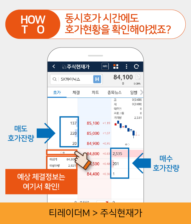 HOW TO : 동시호가 시간에도 호가현황을 확인해야겠죠?