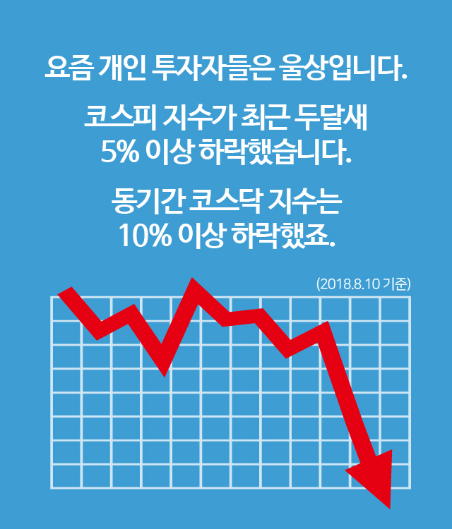 요즘 개인 투자자들은 울상입니다.