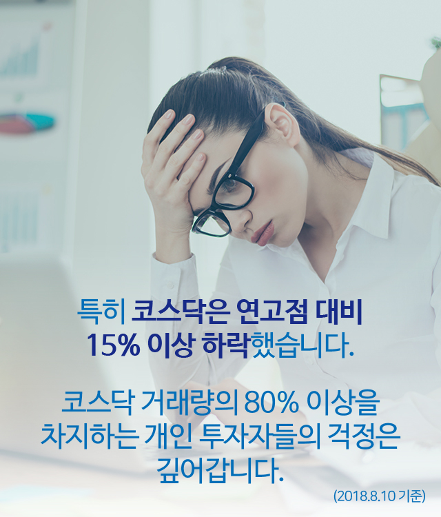 특히 코스닥은 연고점 대비 15% 이상 하락했습니다.