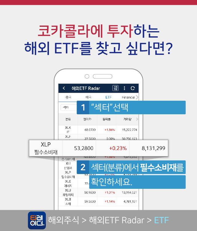 코카콜라에 투자하는 해외 ETF를 찾고 싶다면?